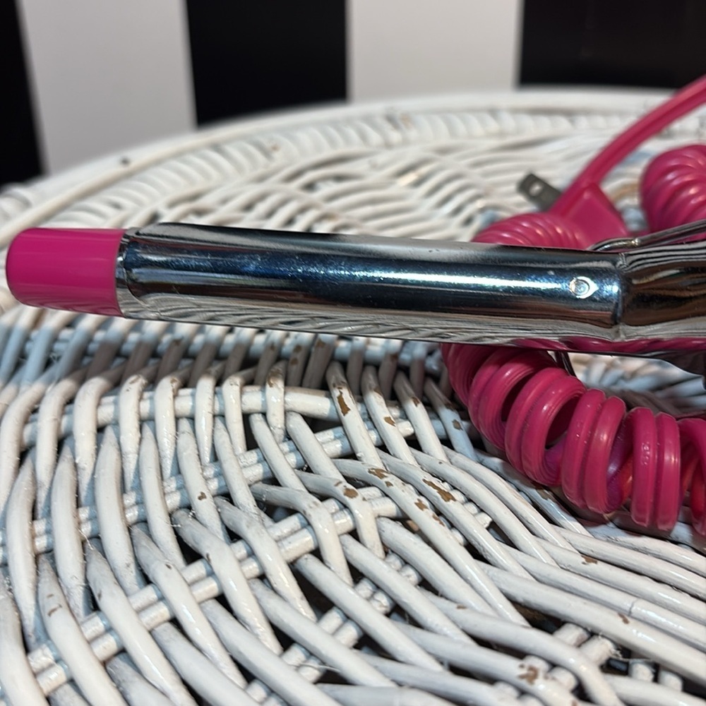 1990s Y2K Retro Pink 1/2 Inch Skinny Curling Iron Windmere Boss - Picture 4 of 6